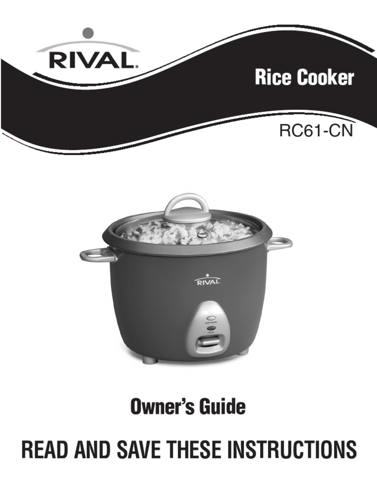 Rice Cooker: Read and Save These Instructions | PDF | Sauce | Crops