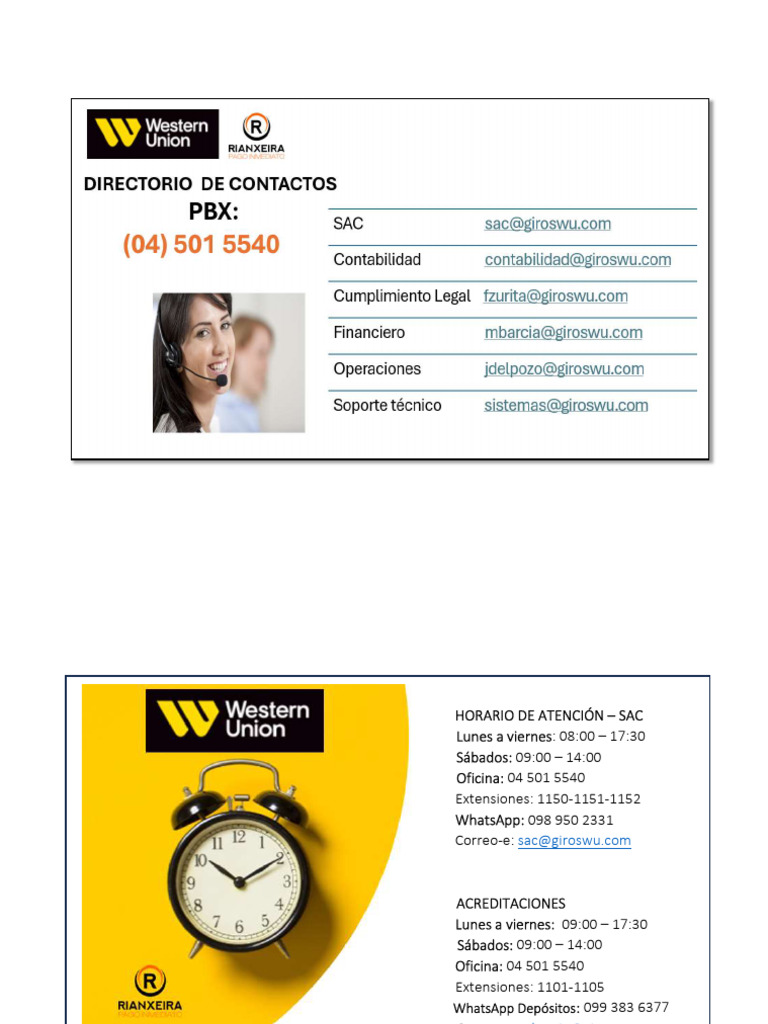 Directorio de Contactos SAC | PDF