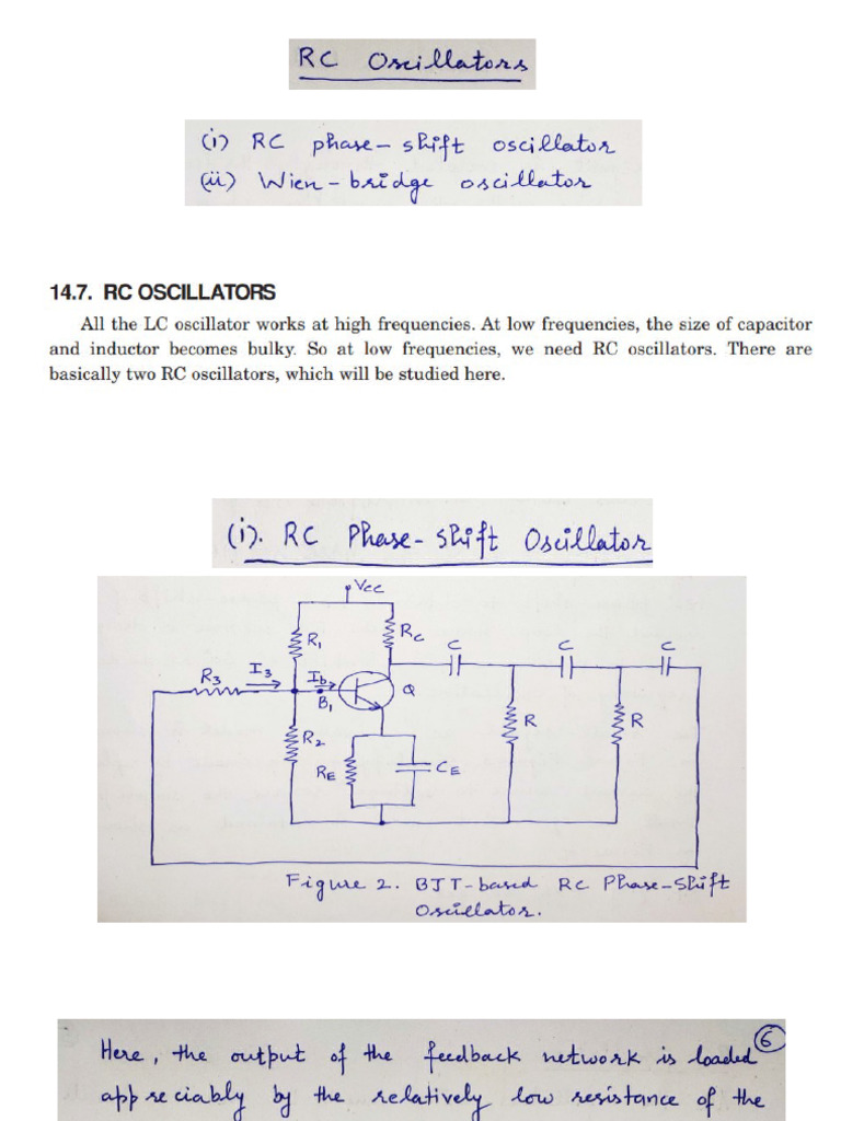 Oscillator Circuits and Calculations | PDF | Electronic Oscillator ...
