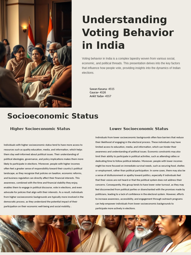 Indian Voting Behavior Insights | PDF | Political Parties | Voting