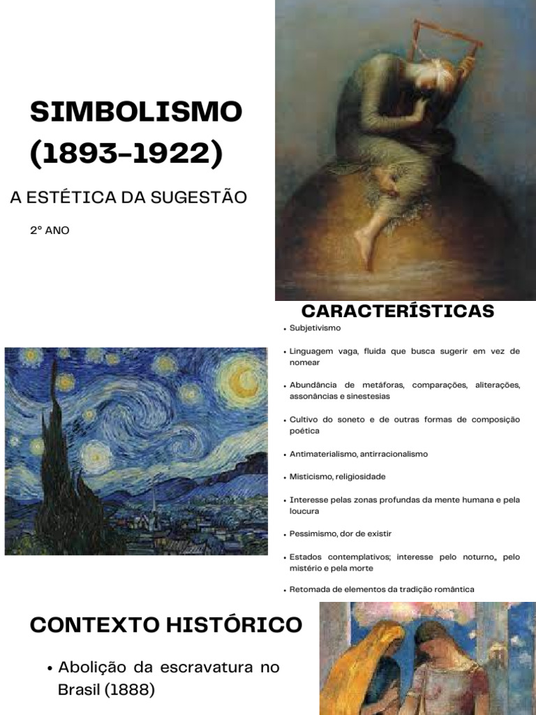 Características do Simbolismo Brasileiro | PDF | Simbolismo (artes)