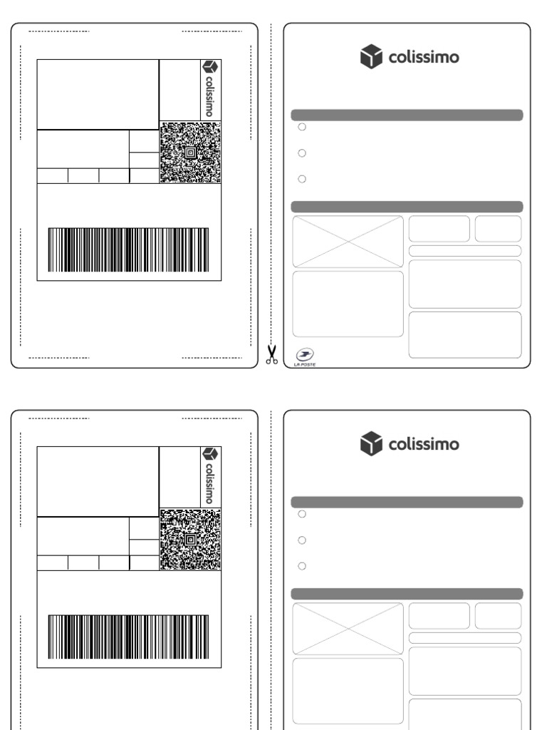 Étiquette Colissimo : Guide d'utilisation | PDF | Services publics ...