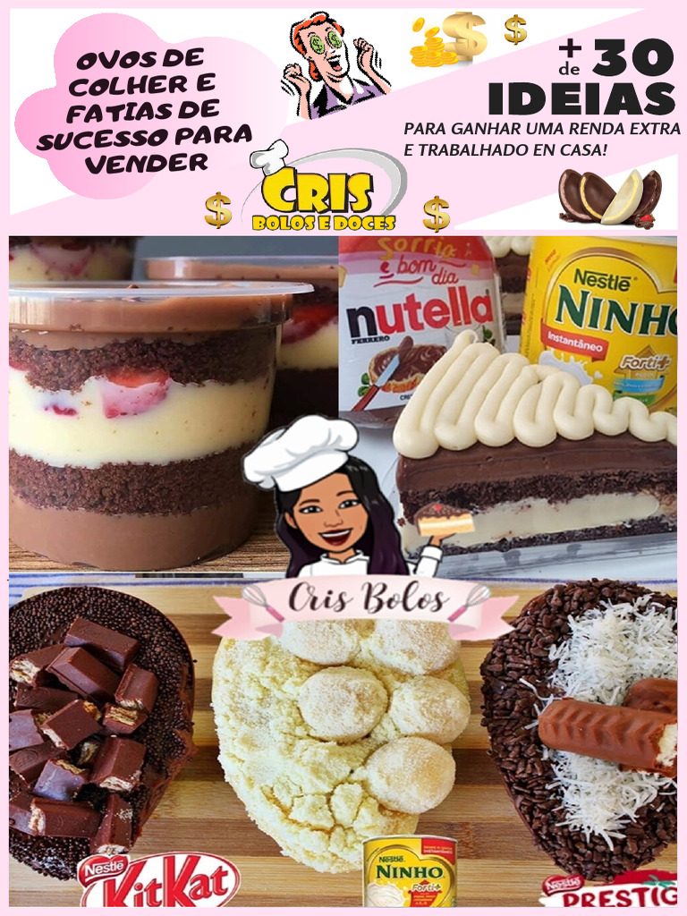 Receitas de Bolos e Ovos de Colher | PDF | Chocolate | Creme (gastronomia)