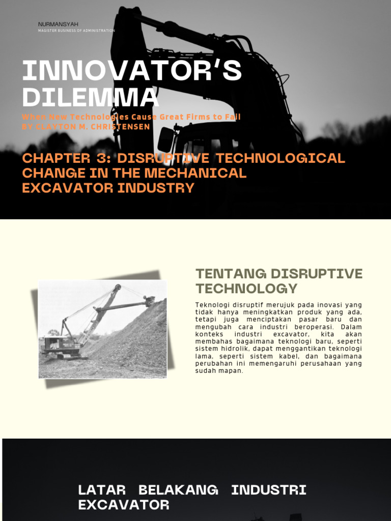 CHAPTER 3 Disruptive Technological Change in The Mechanical Excavator ...