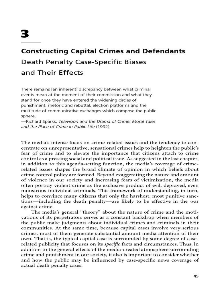 Ch.3 Constructing Capital Crimes and Defendants | PDF | Crimes | Crime ...