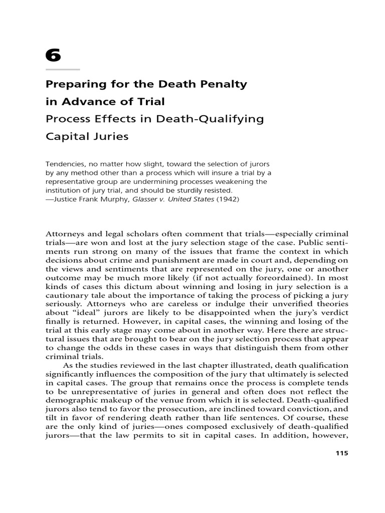 Ch.6 Preparing For DP in Advance of Trial | PDF | Jury Selection ...
