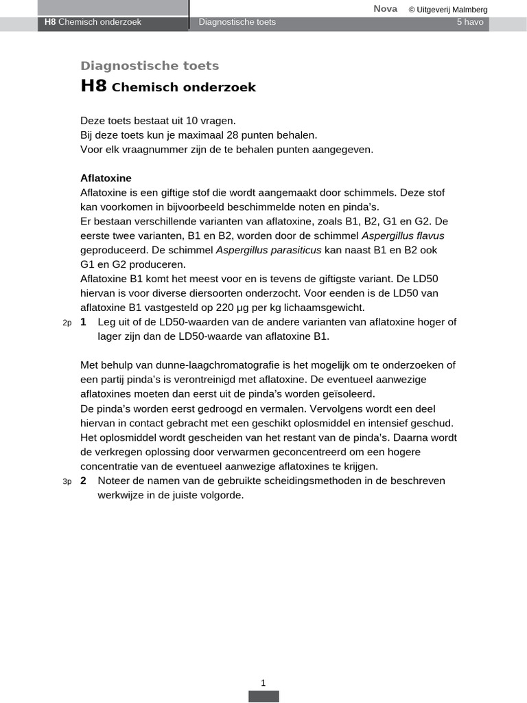 H 08 D Toets | PDF