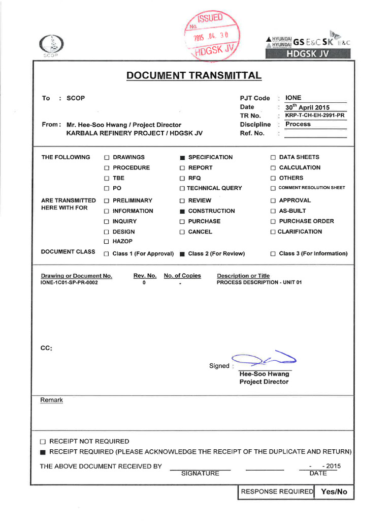U01 KRP T CH Eh 2991 PR | PDF | Fuel Oil | Chemical Process Engineering