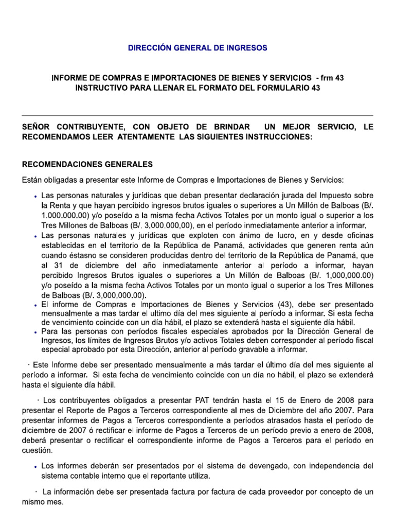 Instrucitivo F 43 | PDF