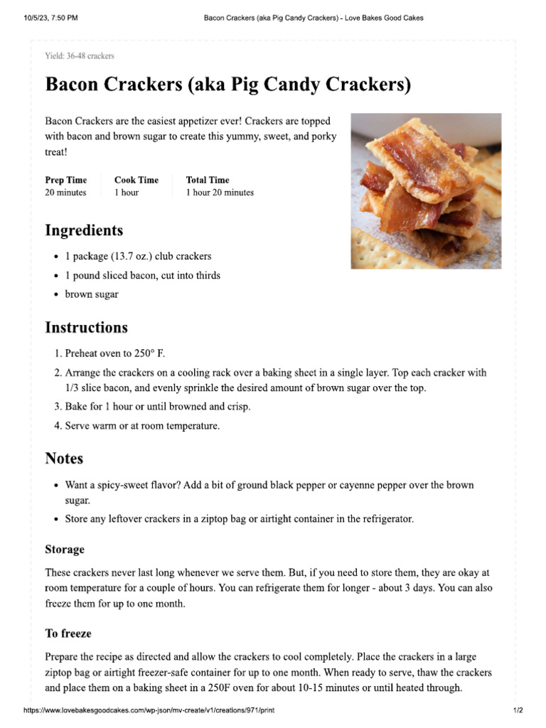 Bacon Crackers | PDF