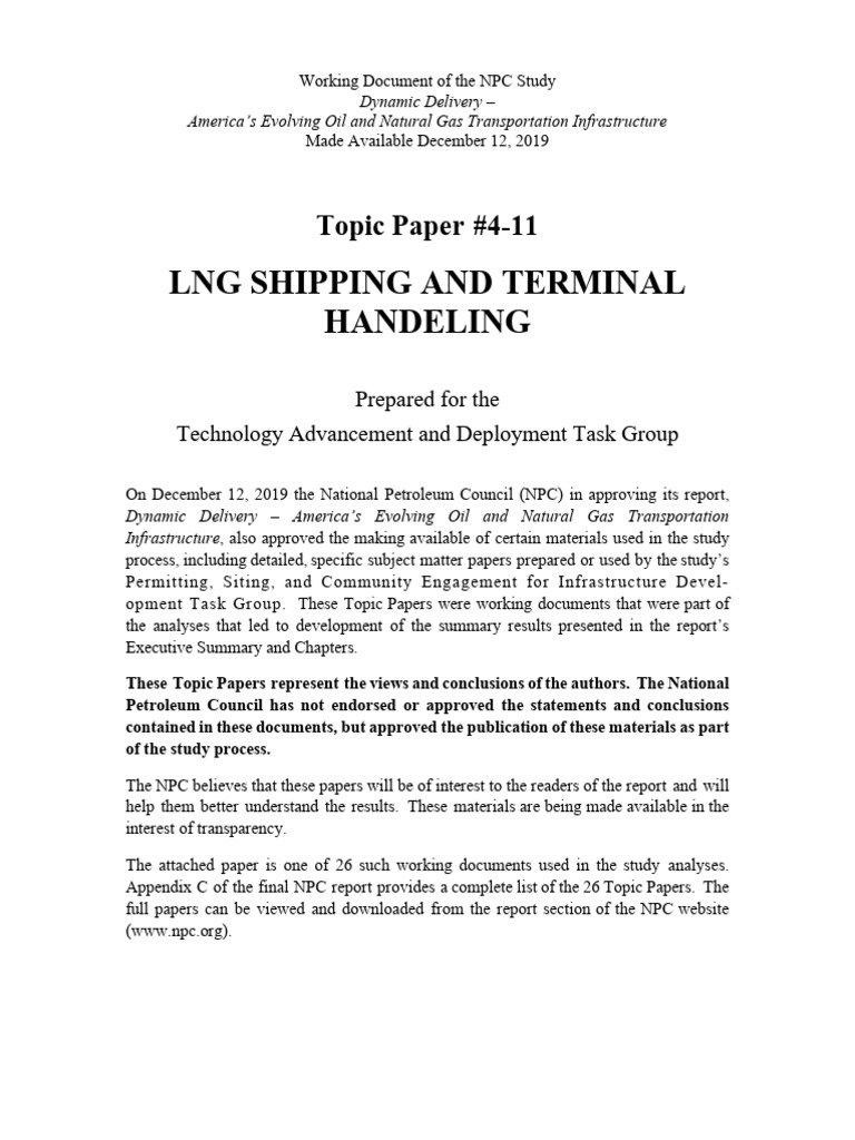 LNG Shipping and Terminal Operations Guide | PDF | Liquefied Natural ...