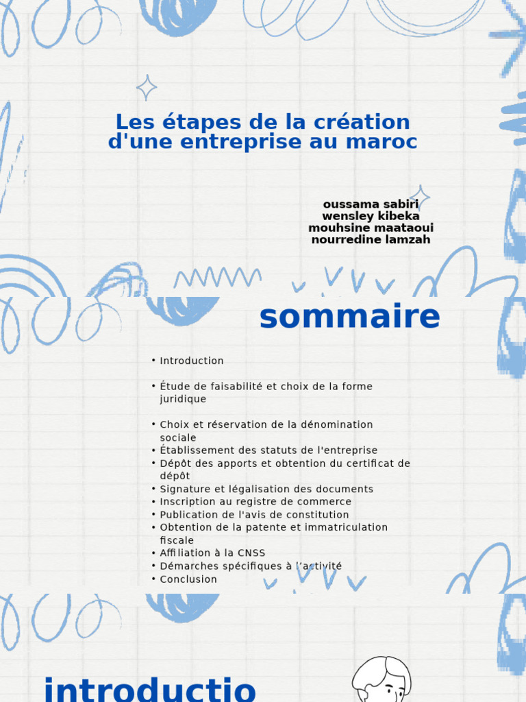 Étapes de création d'entreprise au Maroc | PDF | Business | Micro ...