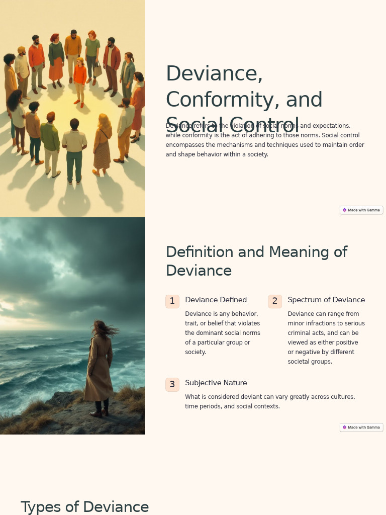 Understanding Deviance and Social Control | PDF | Deviance (Sociology ...