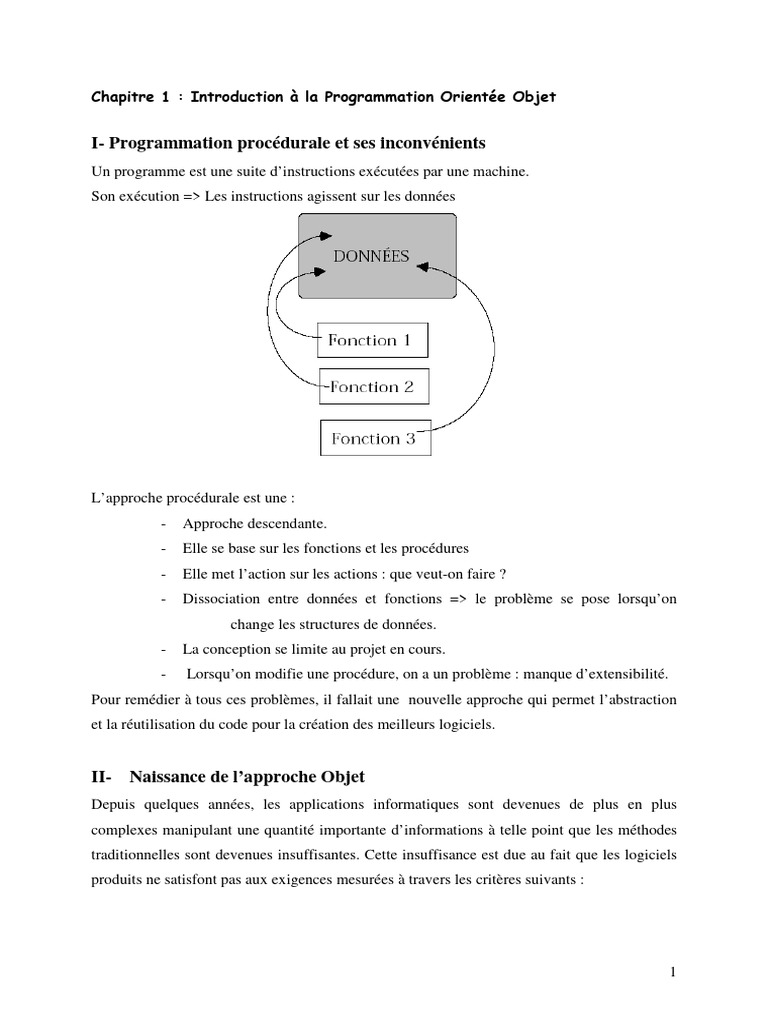 Introduction à la Programmation Orientée Objet | PDF | Classe ...