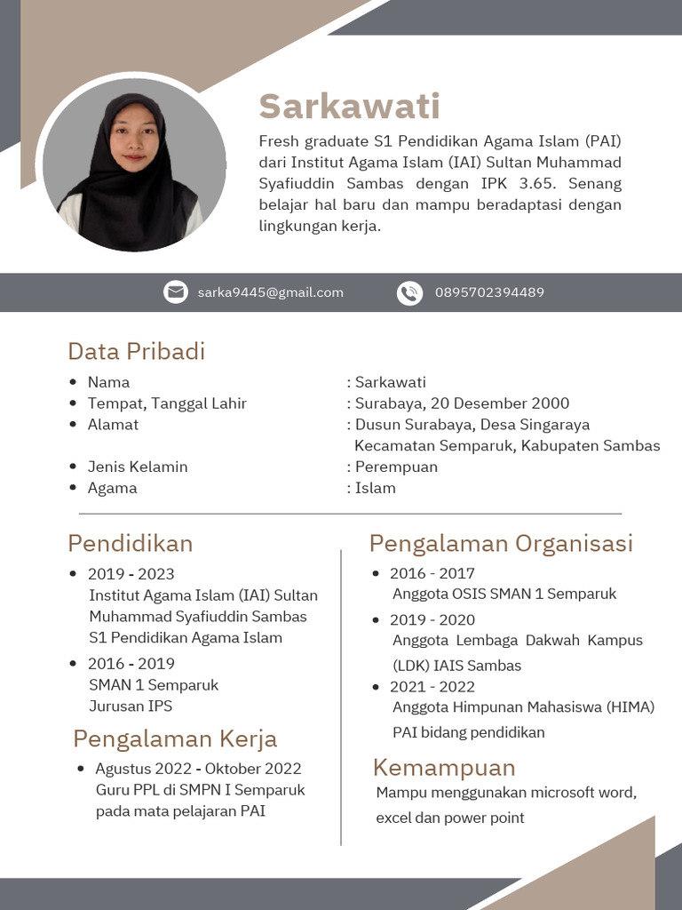 Putih dan Abu Abu Sederhana Modern - 1