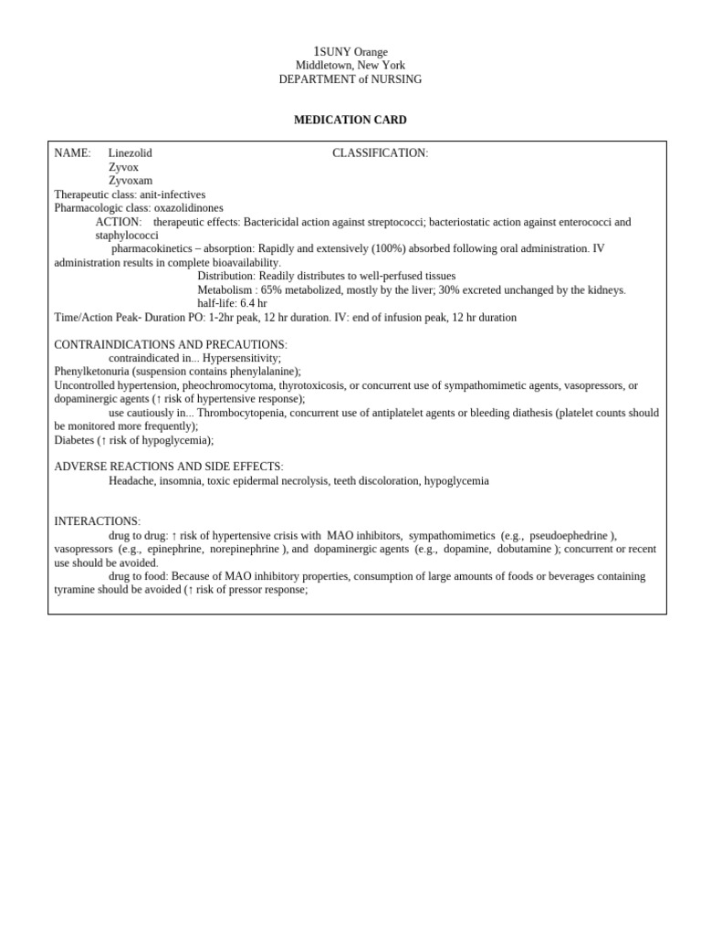 Medication Card Template 2019 | PDF | Drugs | Pharmacology