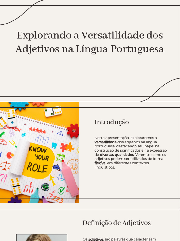 Adjetivos: Versatilidade e Expressão | PDF