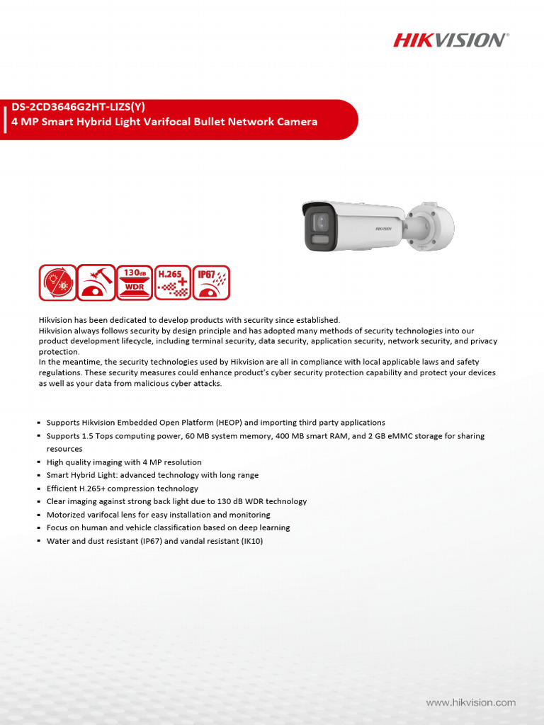 Advanced Security Camera Specs | PDF | Camera Lens | Camera