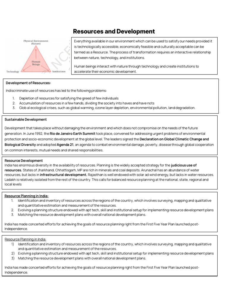 Resources and Development | PDF | Soil | Environmental Degradation