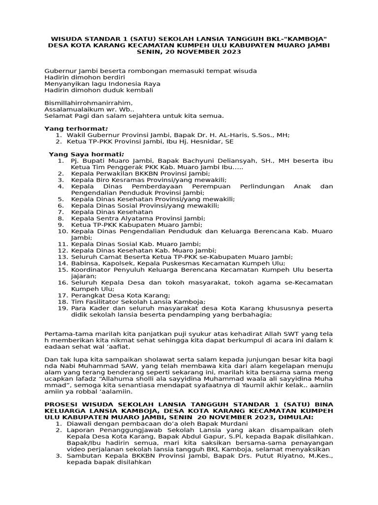 Wisuda Sekolah Lansia Kamboja 2023 | PDF