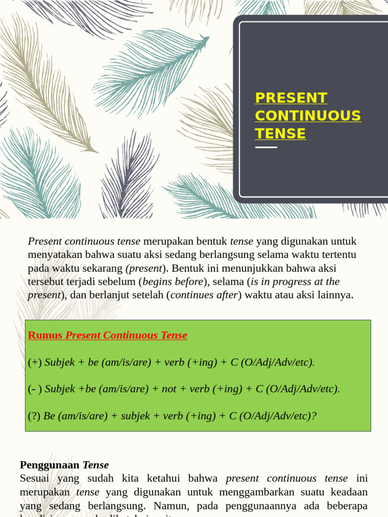 Present Continuous | PDF