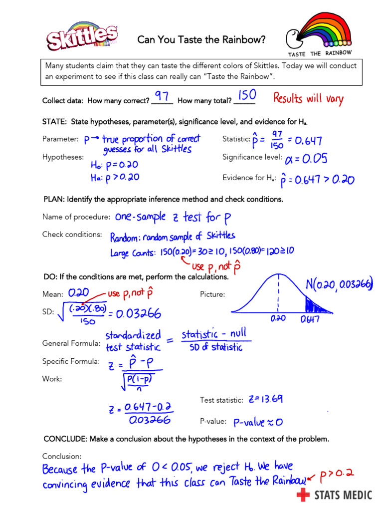 Lesson+9.4+Answer+Key+ +Intro+Stats+ +Stats+Medic | PDF | P Value ...