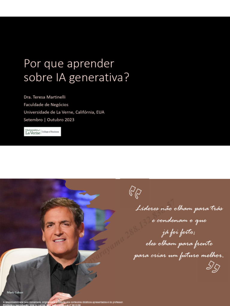 Aprenda sobre IA Generativa e seus Usos | PDF | Inteligência artificial ...