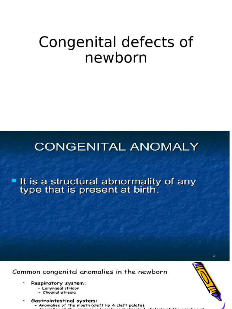 Congenital Defects in Newborns | PDF