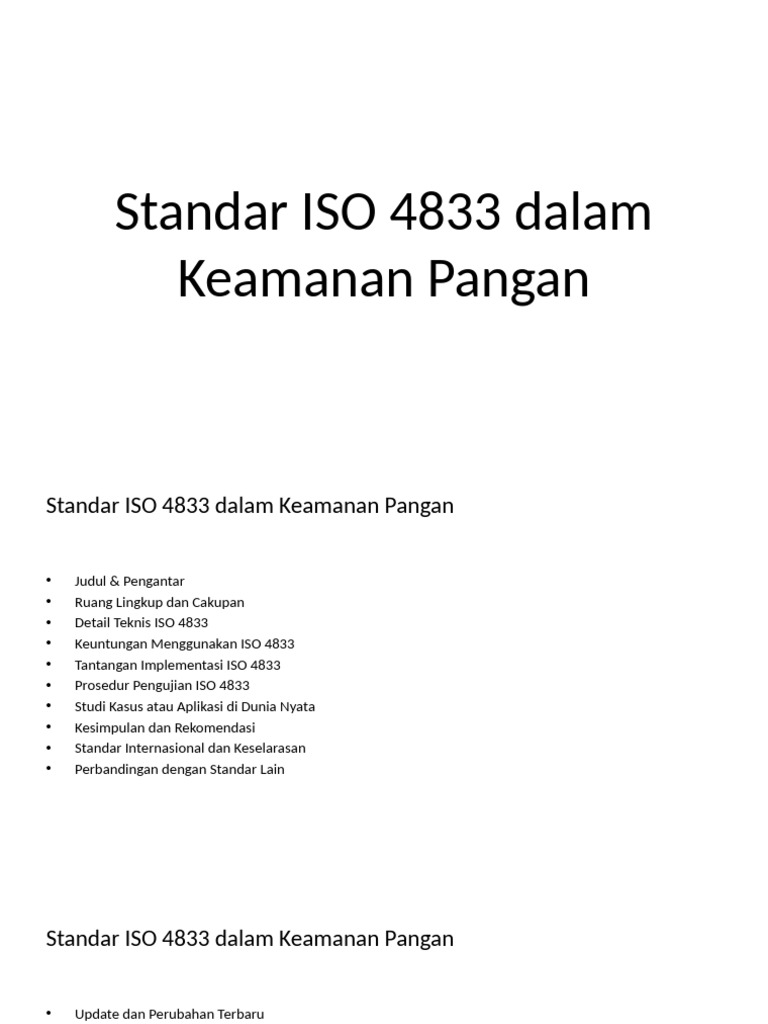 Standar ISO 4833 untuk Keamanan Pangan | PDF
