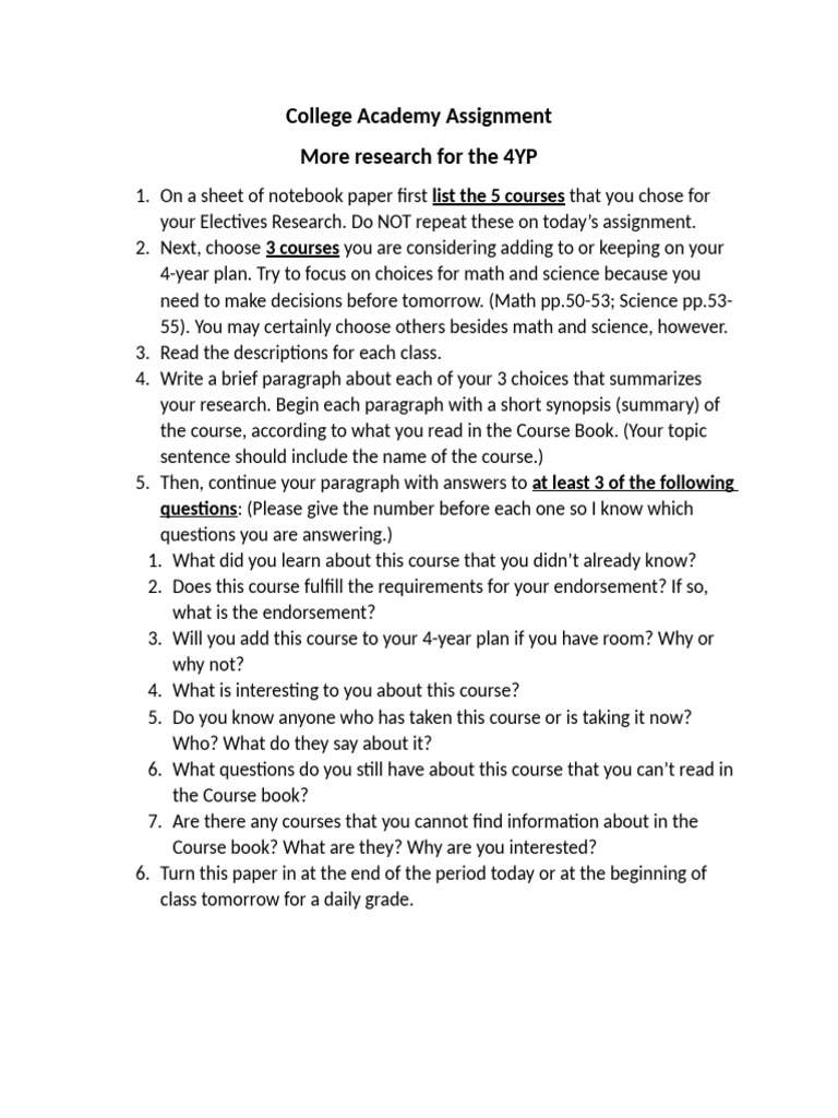More Research For The 4YP | PDF