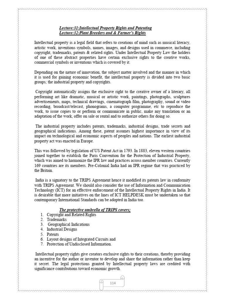 Understanding Intellectual Property Rights | PDF | Intellectual ...