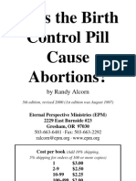 Does the Birth Control Pill Cause Abortions?