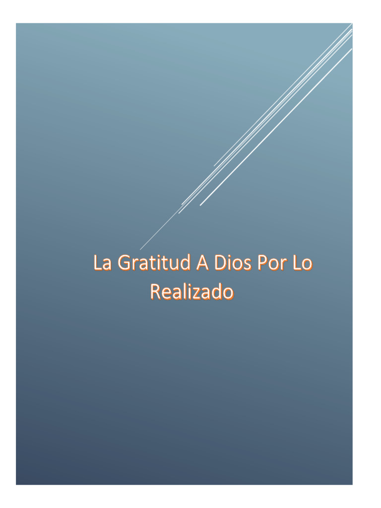 La Gratitud A Dios Por Lo Realizado | PDF | Salmos | Perdón