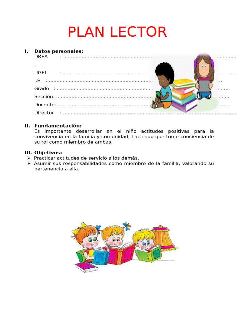 Examen de Plan Lector para Primaria | PDF | Perú | Comprensión lectora