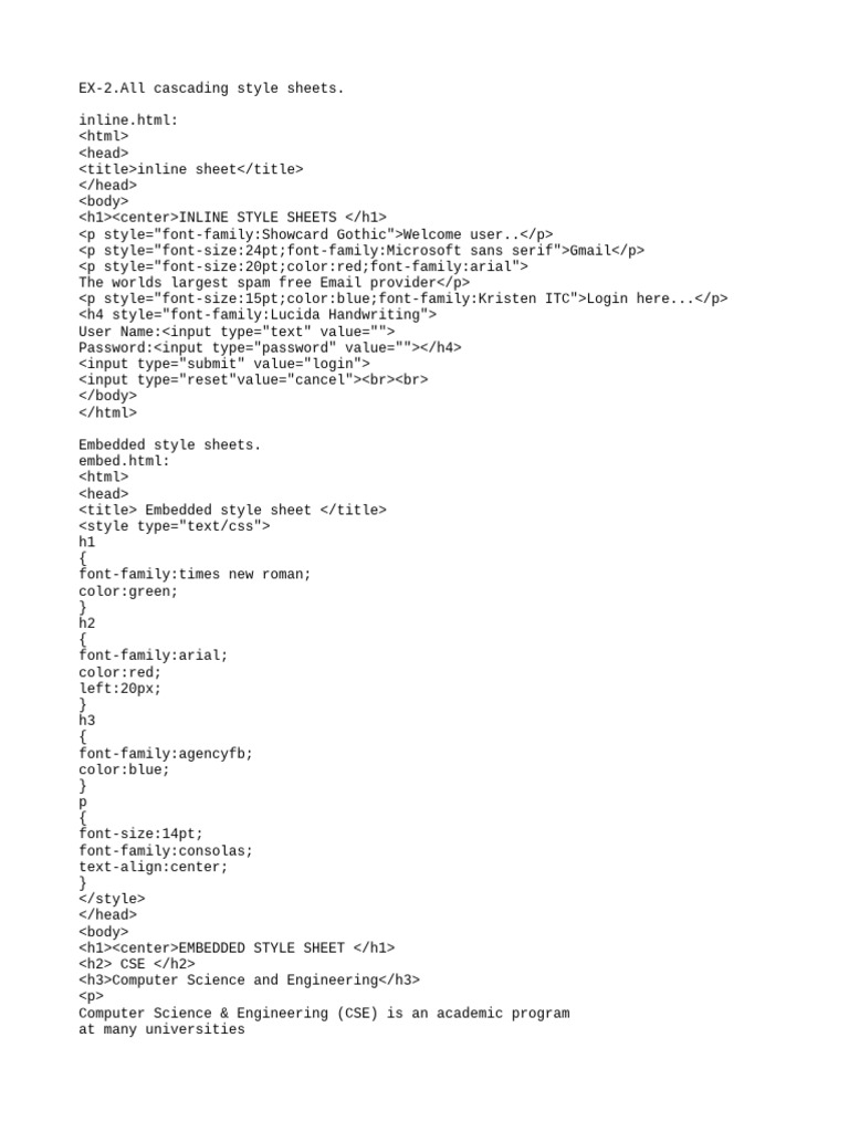 Ex2 Css | PDF