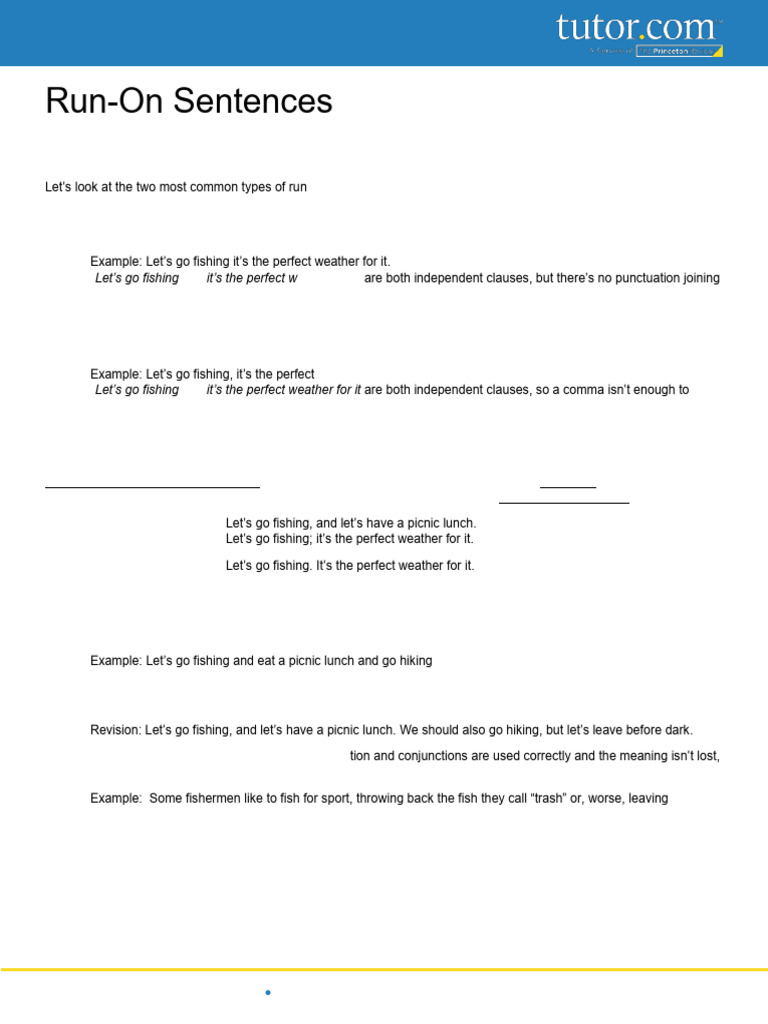 Understanding Run-On Sentences | PDF | English Grammar | Semantics