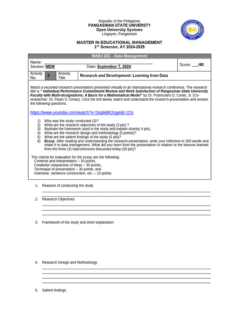 Activity 3 research and development learning from data pdf