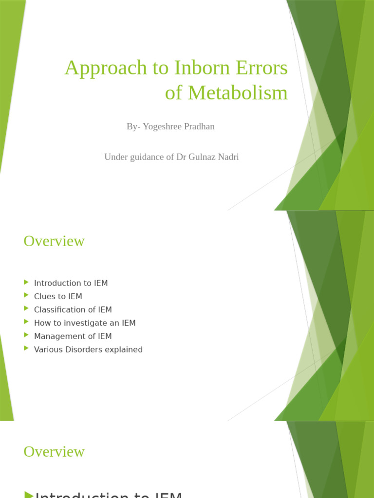 Inborn Errors of Metabolism Guide | PDF | Phenylalanine | Medical ...