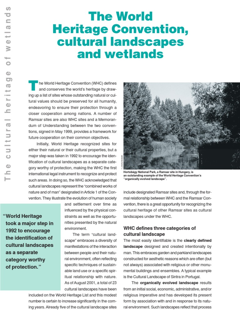 Cultural Landscapes and Ramsar Sites | PDF | World Heritage Site ...
