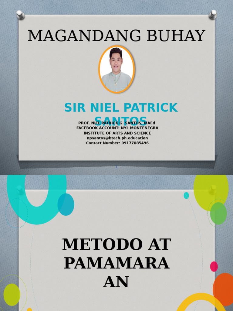 Metodo at Pamamaraan 1 | PDF