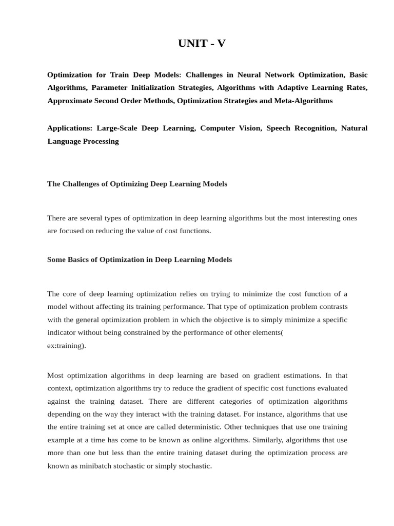 Deep Learning Optimization Challenges | PDF | Mathematical Optimization ...