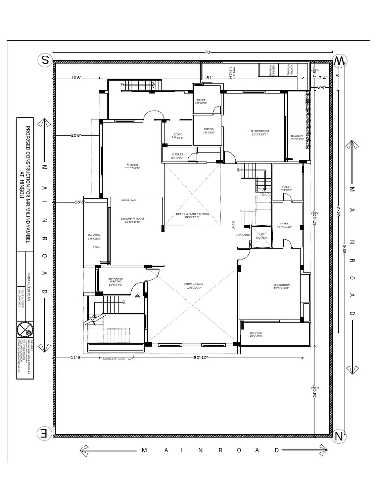 First Floor Plan For MR Milind | PDF