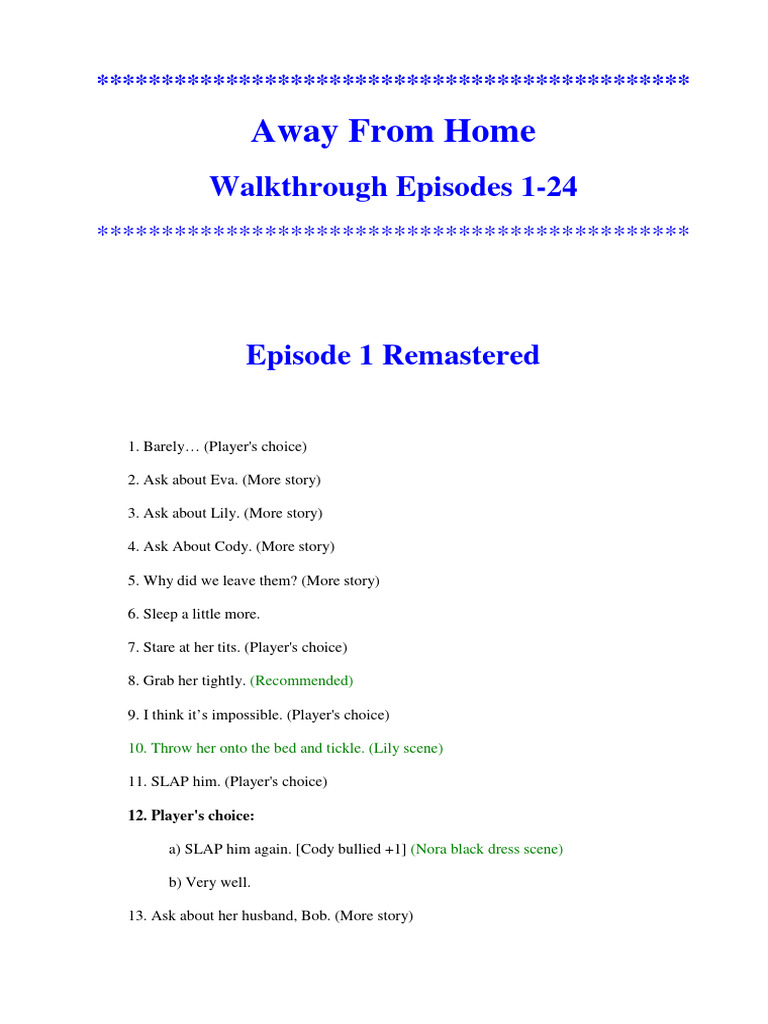 Episode 26 Walkthrough Guide PDF