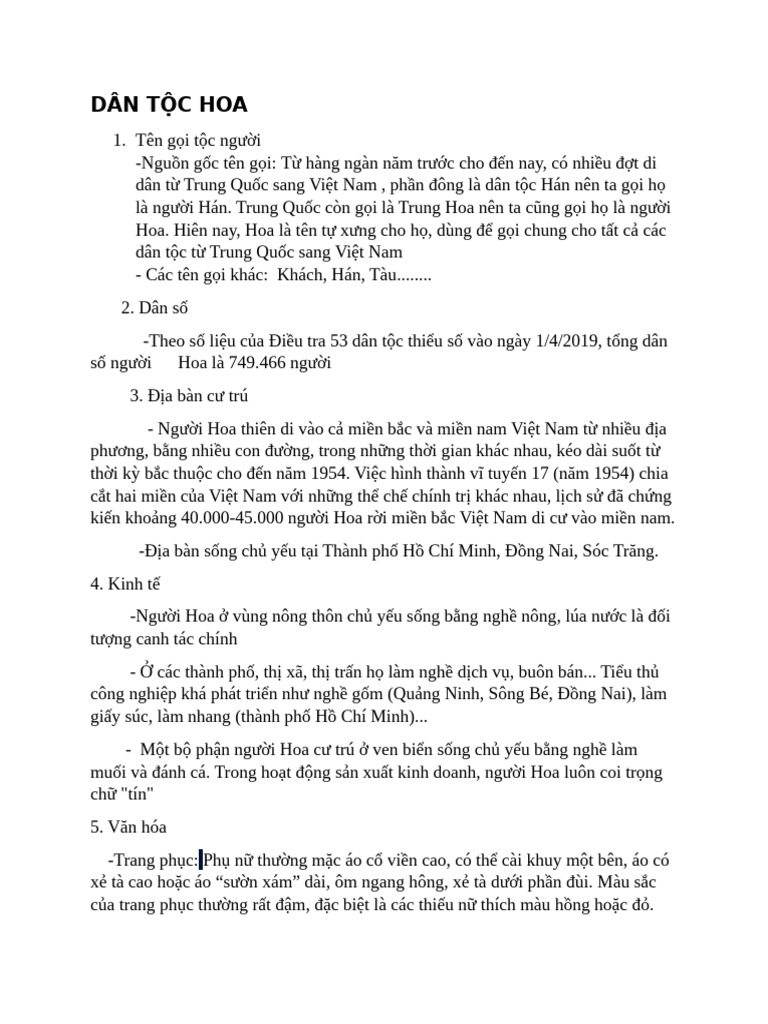Dân T C Hoa | PDF