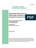 LBNL Supporting Solar in RPS