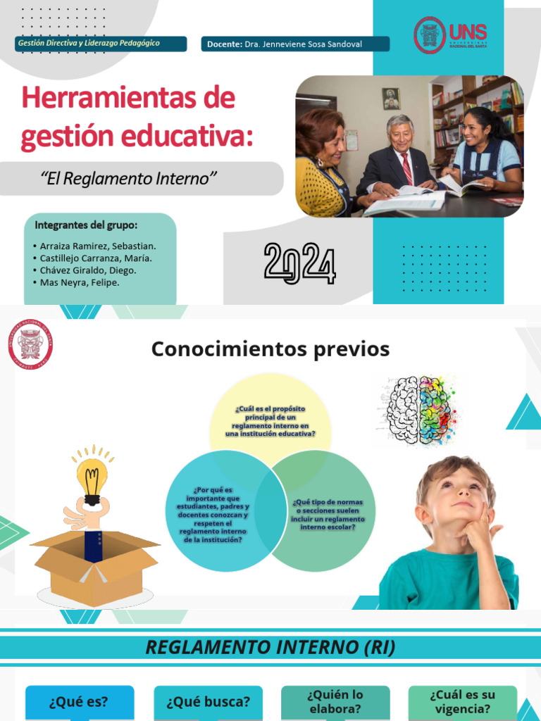 Reglamento Interno en Educación | PDF