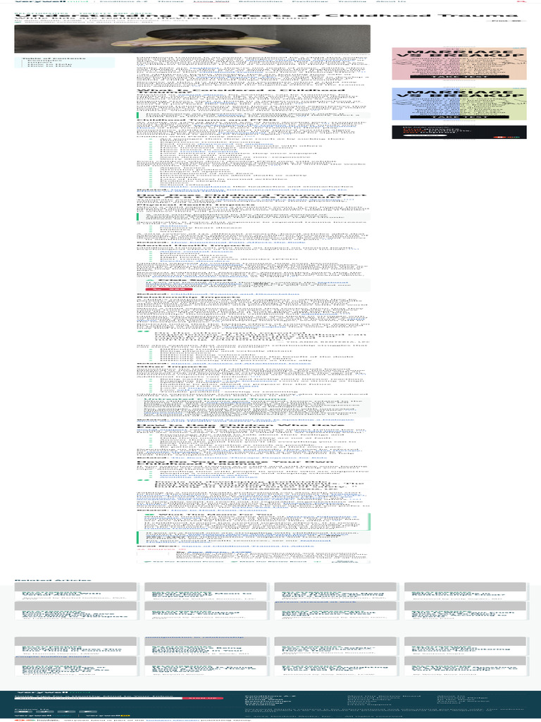 Childhood Trauma and Its Lasting Effects | PDF | Psychological Trauma ...