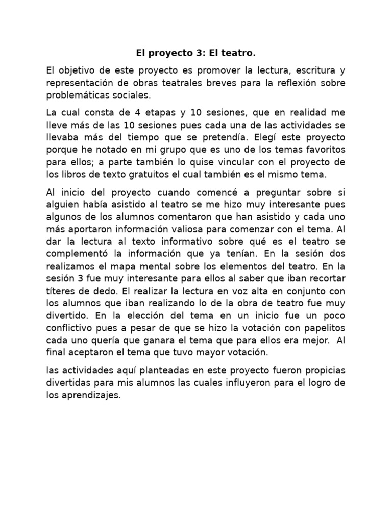 El Proyecto 3 | PDF