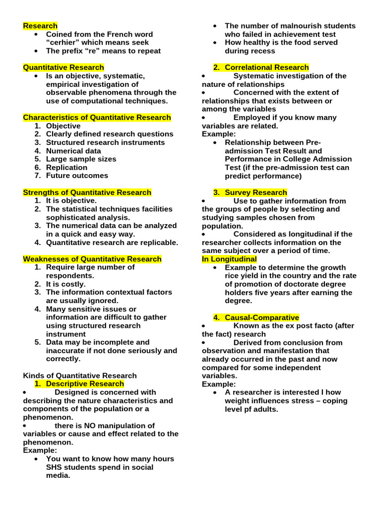 (4)Quantitative Research (1)Reviewer | PDF | Quantitative Research ...