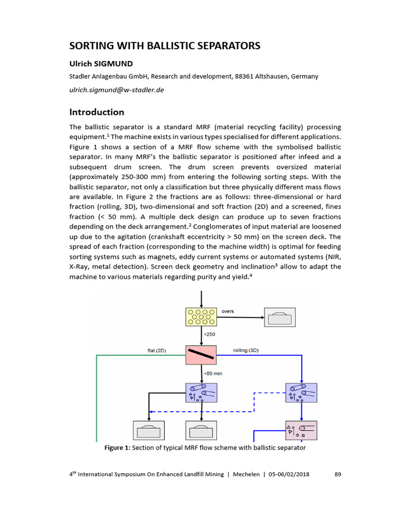 Ballistic Separator in C&D Waste Sorting | PDF | Machines | Applied And ...